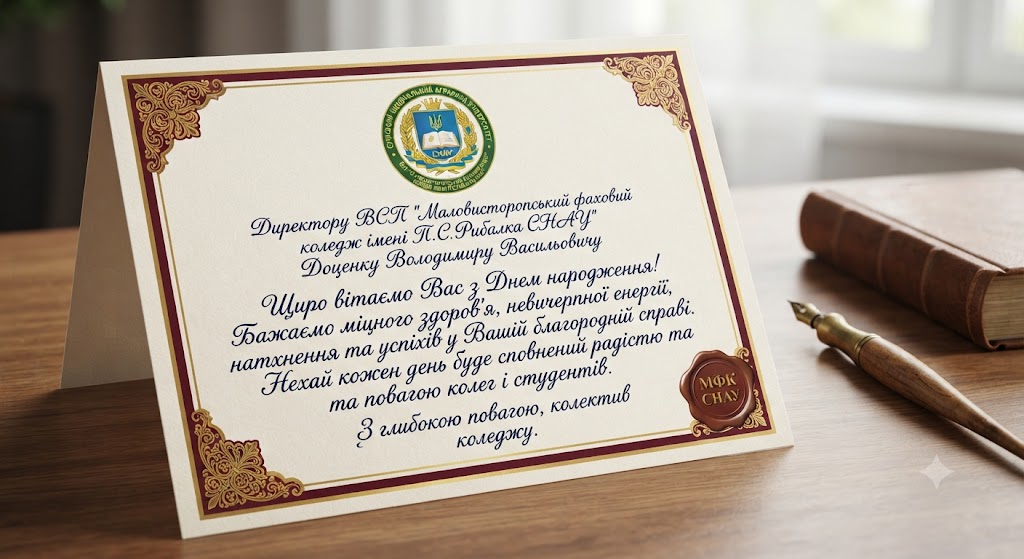 Вітаємо з днем народження Доценка В.В.