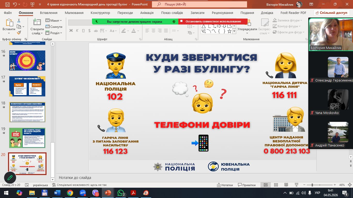 Міжнародний день протидії булінгу